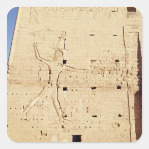 Ptolemäus XII smiting seine Feinde Quadratischer Aufkleber