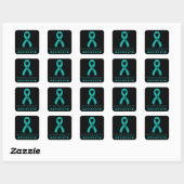 PTSD Advocate Black Square Sticker (Blatt)