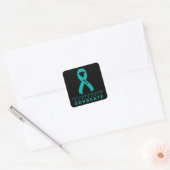 PTSD Advocate Black Square Sticker (Umschlag)