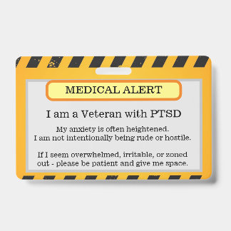 PTSD Alert-Abzeichen Ausweis