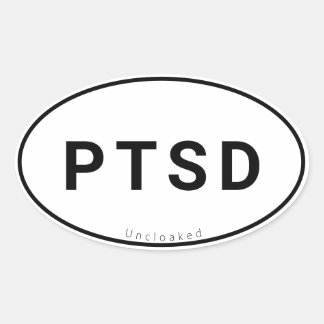 PTSD-Aufkleber Oval Ovaler Aufkleber
