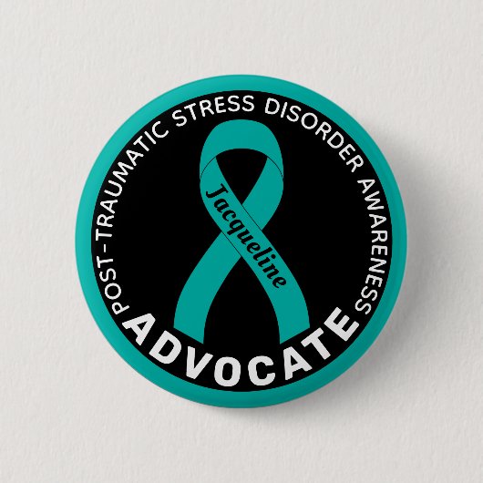 PTSD Awareness Advocatus Black Button (Vorderseite)