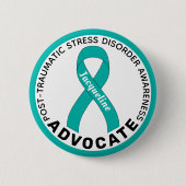 PTSD Awareness Advocatus White Button (Vorderseite)