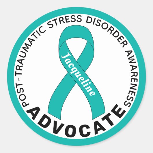 PTSD Awareness Advocatus White Round Sticker (Vorderseite)