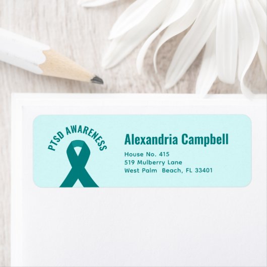 PTSD Awareness Aquamarin Ribbon (Insitu)
