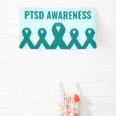 PTSD Awareness Aquamarin Ribbon Banner (InSitu)