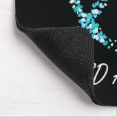 PTSD Awareness Aquamarin Ribbon Mousepad (Ecke)