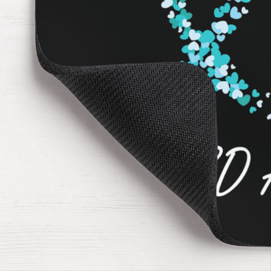 PTSD Awareness Aquamarin Ribbon Mousepad (Ecke)