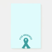 PTSD Awareness Aquamarin Ribbon Post-it Klebezettel (Vorderseite)