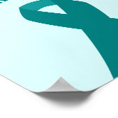 PTSD Awareness Aquamarin Ribbon Poster (Ecke)