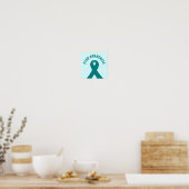 PTSD Awareness Aquamarin Ribbon Poster (Küche)