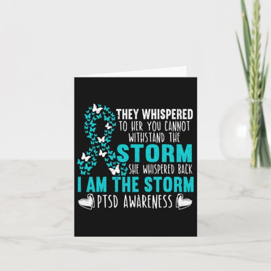 Ptsd Awareness Butterfly Posttraumatisches Stress Karte (Vorderseite)