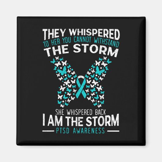 Ptsd Awareness Butterfly Posttraumatisches Stress  Magnet (Vorne)
