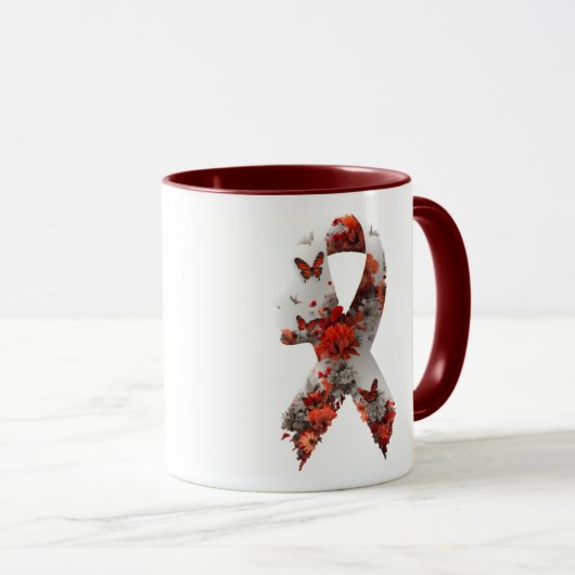 PTSD Awareness Day Floral Design Mental Health Tasse (VorderseiteRechts)