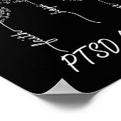 Ptsd Awareness Faith Hope Liebe Dandelion Poster (Ecke)