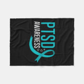 Ptsd Awareness Mental Health Post Traumatic Stress Fleecedecke (Vorderseite (Horizontal))