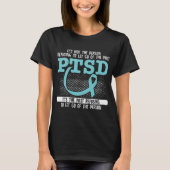 PTSD Awareness PTSD Aquamarin Ribbon T-Shirt (Vorderseite)