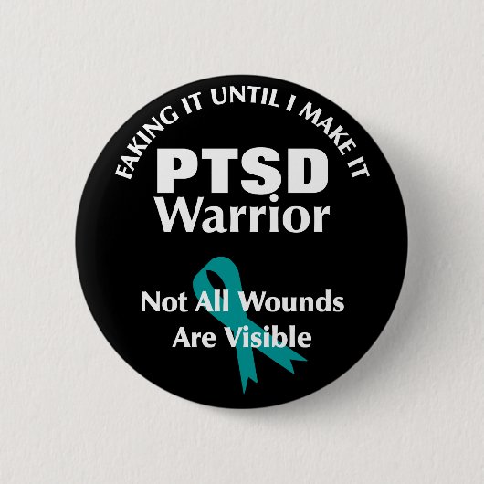 PTSD Awareness Quotes Aquamarine Multifunktionslei Button (Vorderseite)