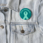 PTSD Awareness Ribbon Aquamarin Button (Beispiel)