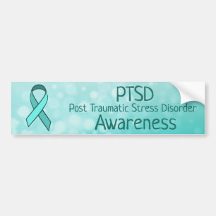PTSD Awareness TealRibbon Autoaufkleber