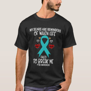 Ptsd Awareness Warrior Narben Erinnerungen Leben V T-Shirt