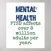 PTSD betrifft über 8 Millionen Erwachsene - psychi Poster (Vorne)