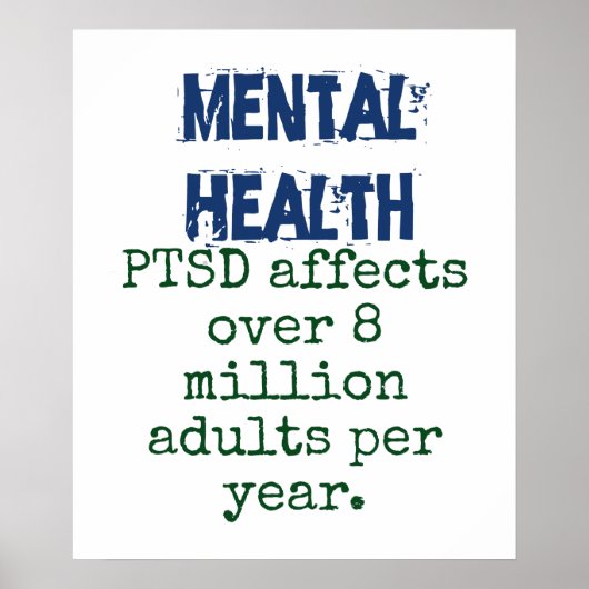 PTSD betrifft über 8 Millionen Erwachsene - psychi Poster (Vorne)