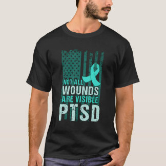Ptsd Bewusstsein, dass ich Aquamarine Unterstützun T-Shirt