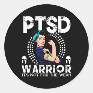 Ptsd Bewusstsein für Männer Frauen Krieg Bewusstse Runder Aufkleber