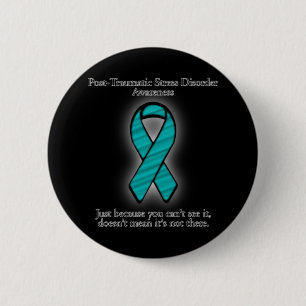 PTSD Bewusstseins-Knopf Button
