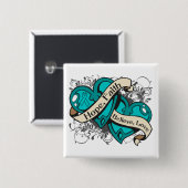 PTSD Hope Faith Dual Hearts Button (Vorne & Hinten)