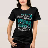 PTSD-Kriegerstärke und Mut Tri-Blend Shirt (Vorderseite)