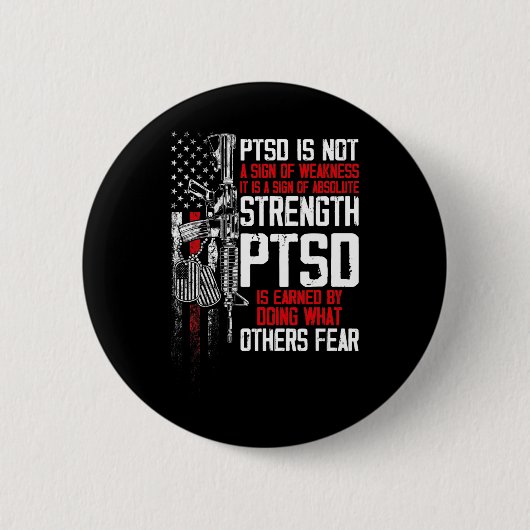 Ptsd Posttraumatische Stressstörung Button (Vorderseite)