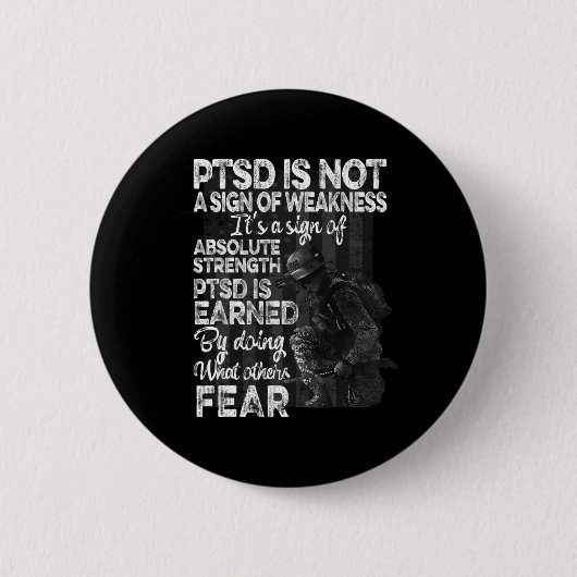 Ptsd Posttraumatische Stressstörung Button (Vorderseite)