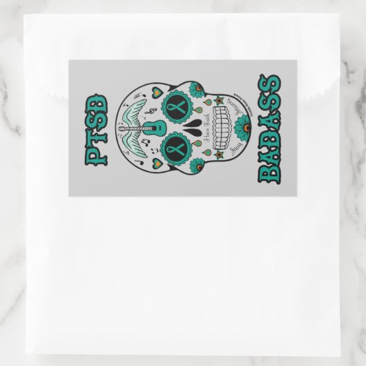 PTSD RECHTECKIGER AUFKLEBER (Tasche)