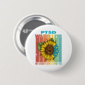 PTSD Sensibilisierung Monat Band Geschenke Button (Vorne & Hinten)