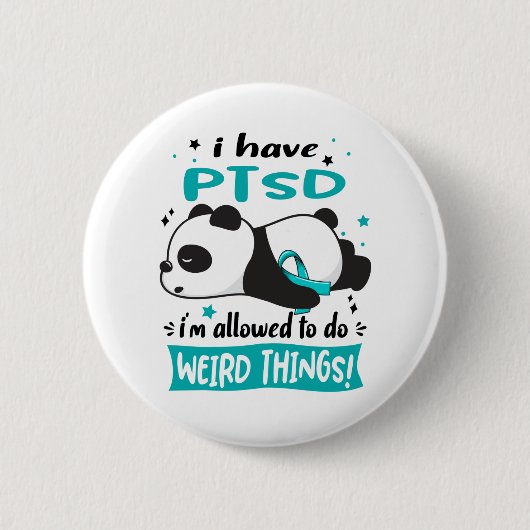 PTSD Sensibilisierung Monat Band Geschenke Button (Vorderseite)