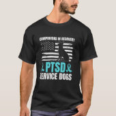 PTSD Service Dog American Flag PTSD US Veterans Lo T-Shirt (Vorderseite)