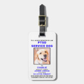 PTSD Service Dog Foto ID Abzeichen Gepäckanhänger (Vorderseite vertikal)