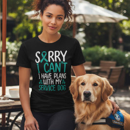 PTSD-Servicehund-Pläne Teal-Schleife Tri-Blend Shirt