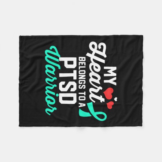Ptsd Stress Warrior Survivor Unterstützung Bewusst Fleecedecke (Vorderseite (Horizontal))