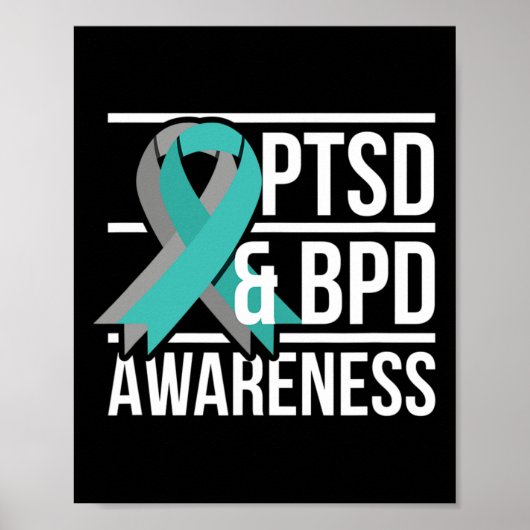 Ptsd und BPD-Bewusstsein Poster (Vorne)