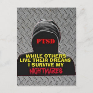 PTSD: WÄHREND ANDERE IHRE TRÄUME LEBEN POSTKARTE