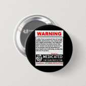 PTSD WARNING Knopf Button (Vorne & Hinten)