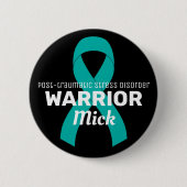 PTSD Warrior Black Button (Vorderseite)