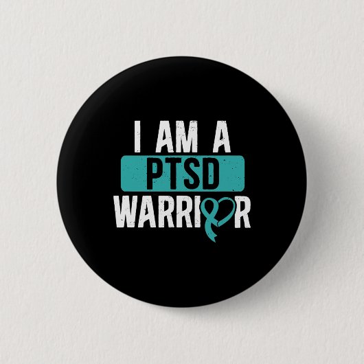 Ptsd Warrior Posttraumatisches Stresserkrankungen Button (Vorderseite)