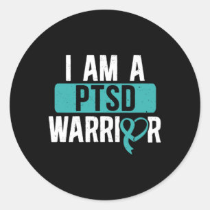 Ptsd Warrior Posttraumatisches Stresserkrankungen Runder Aufkleber