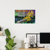 PTW Atomic Train on Bridge Poster (Heimbüro)