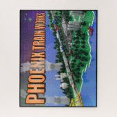PTW Atomic Train und Kraftwerks Szene Puzzle (Vertikal)