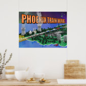 PTW Atomic Train und Kraftwerkszene Poster (Küche)